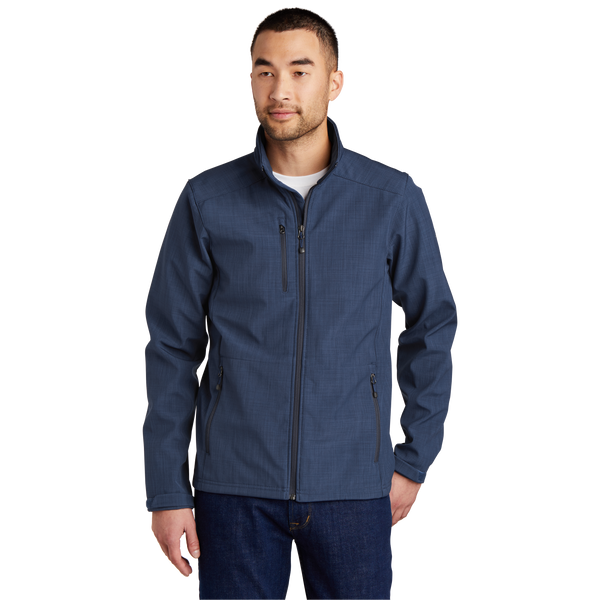 A1304 Mens Shaded Crosshatch Soft Shell Jacket