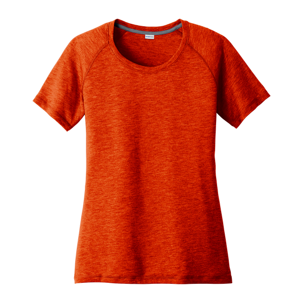 A1865W Ladies Tri-Blend Wicking Scoop Neck Raglan Tee