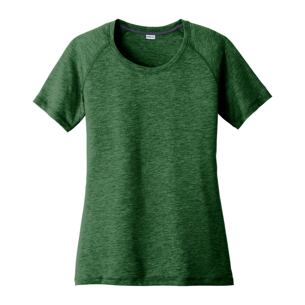 A1865W Ladies Tri-Blend Wicking Scoop Neck Raglan Tee