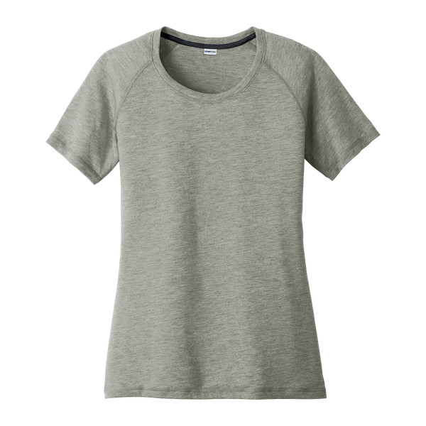 A1865W Ladies Tri-Blend Wicking Scoop Neck Raglan Tee