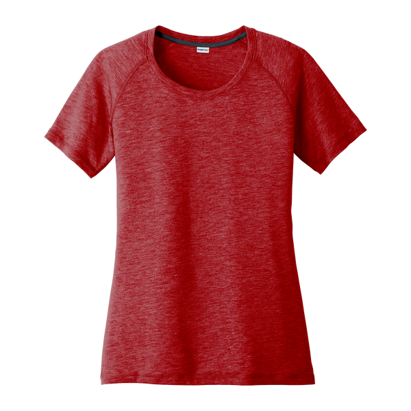 A1865W Ladies Tri-Blend Wicking Scoop Neck Raglan Tee