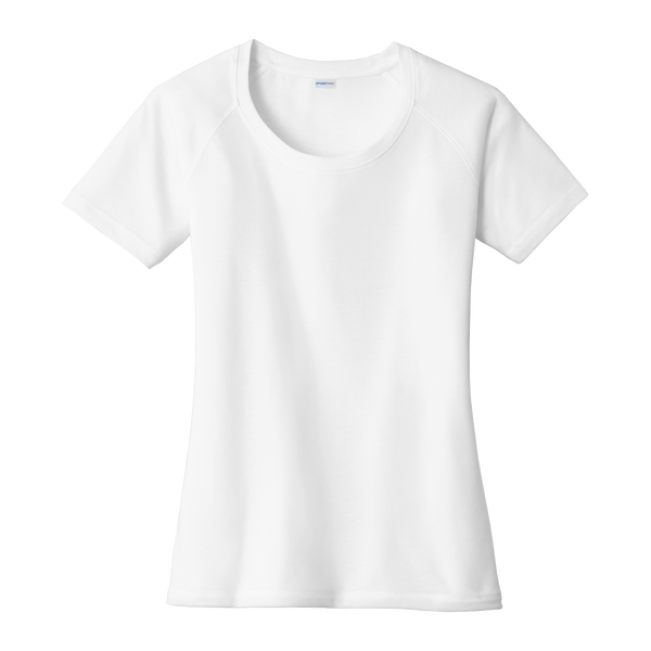A1865W Ladies Tri-Blend Wicking Scoop Neck Raglan Tee