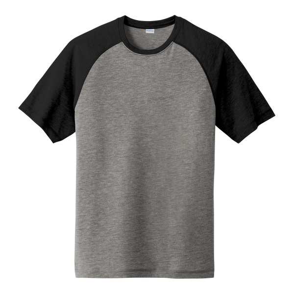 A1865M Mens Tri-Blend Wicking Raglan Tee
