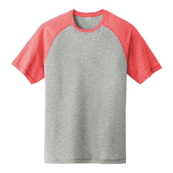 A1865M Mens Tri-Blend Wicking Raglan Tee