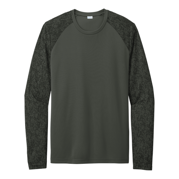 A2055 Mens Long Sleeve Digi Camo Tee