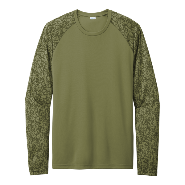 A2055 Mens Long Sleeve Digi Camo Tee