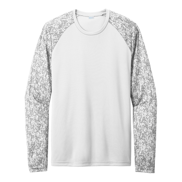 A2055 Mens Long Sleeve Digi Camo Tee
