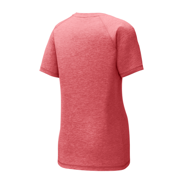 A1865W Ladies Tri-Blend Wicking Scoop Neck Raglan Tee