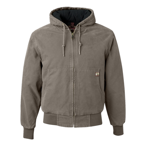 A1333 Mens Hooded Canvas Lined Jacket