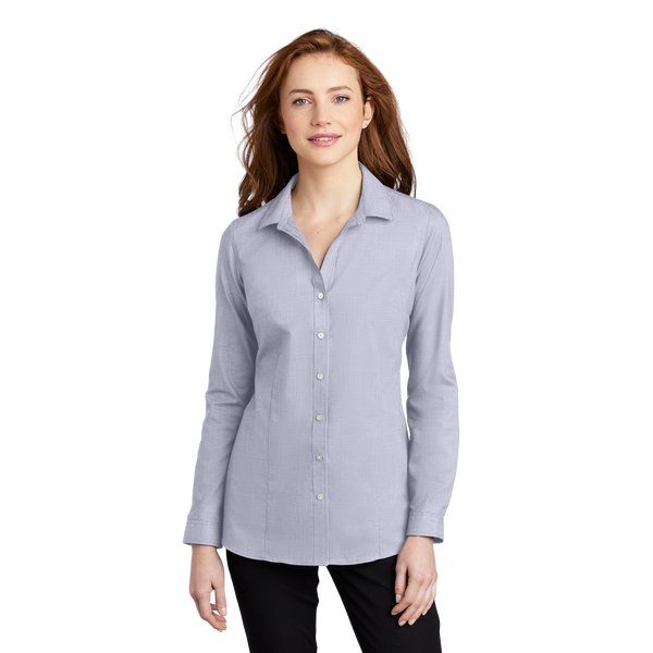A2011W Ladies Pincheck Easy Care Shirt