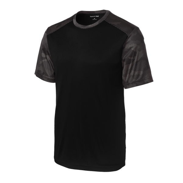 A1622M Mens Short Sleeve CamoHex Colorblock Tee